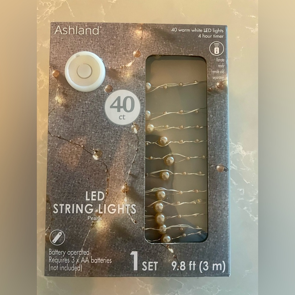NWOT Michael’s Ashland LED Rose Gold Warm White String Lights